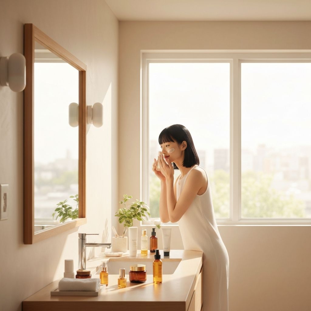 Routine matinale avec produits Flinescence